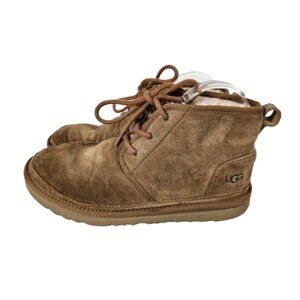 Ugg Neumel Chukka Boots Brown Suede Shearling Lined Kid's Size 6